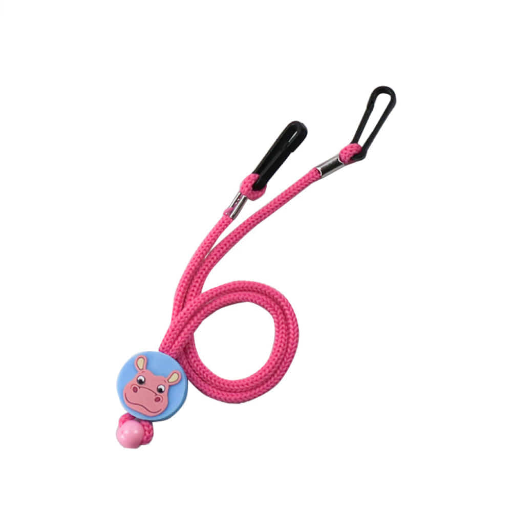 키즈 동물 캐릭터 마스크 스트랩 (Kids Animal Character Mask Strap) - 핑크